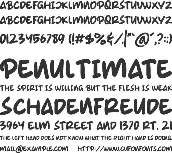 Gumy Monster font preview