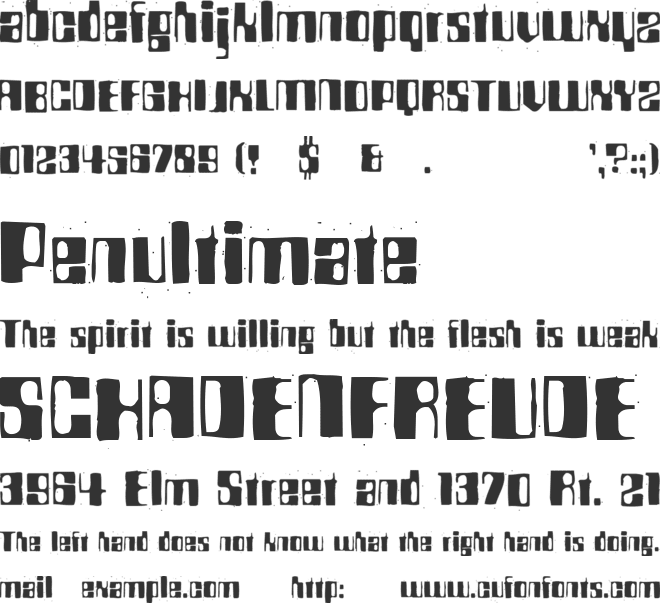 BD Rocket 70 font preview