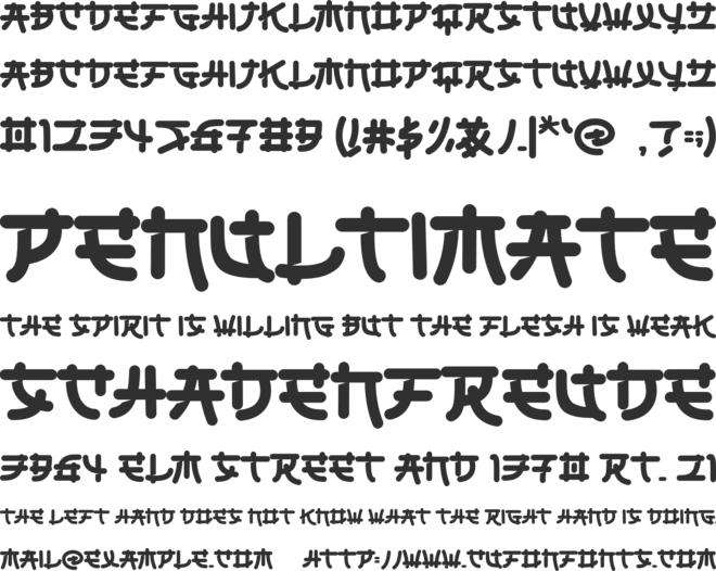 Okashi font preview