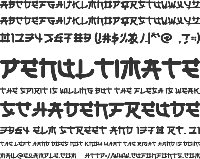 Okashi font preview