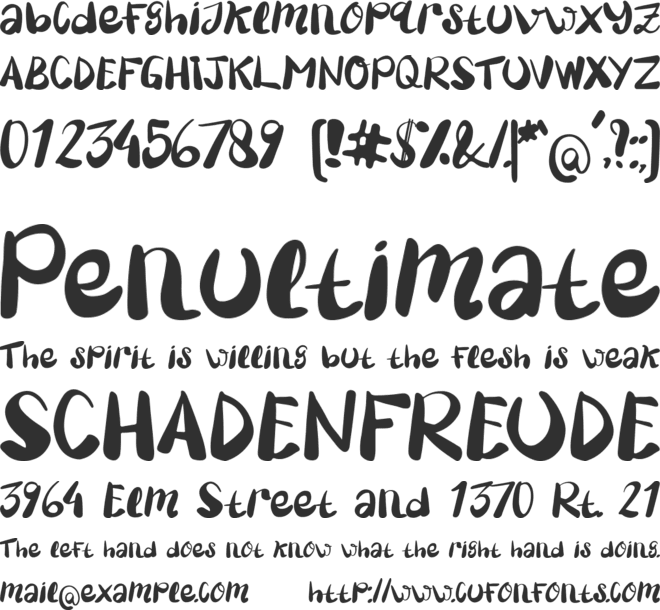 The Historich font preview