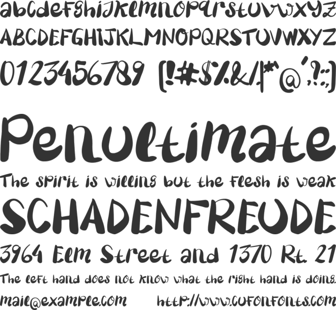 The Historich font preview