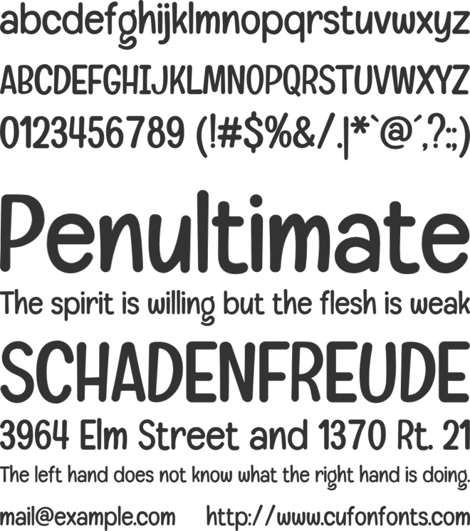 Squad Goals font preview