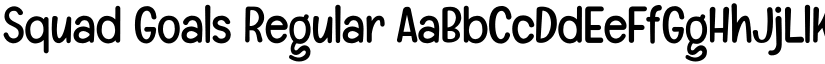 Squad Goals Regular font