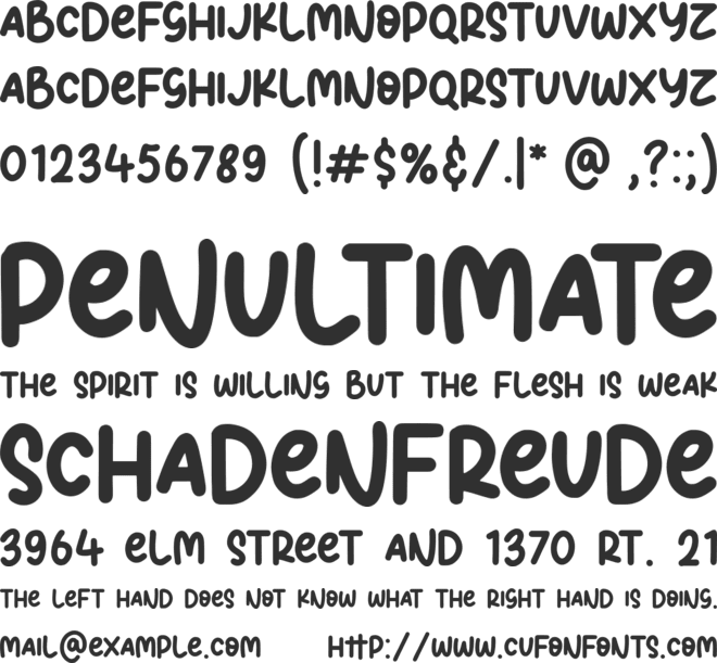 Shadow Beamer font preview