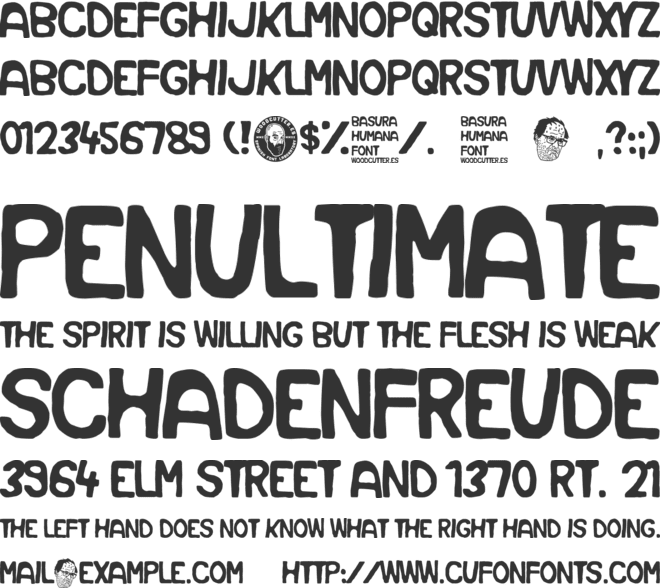 Basura Humana font preview