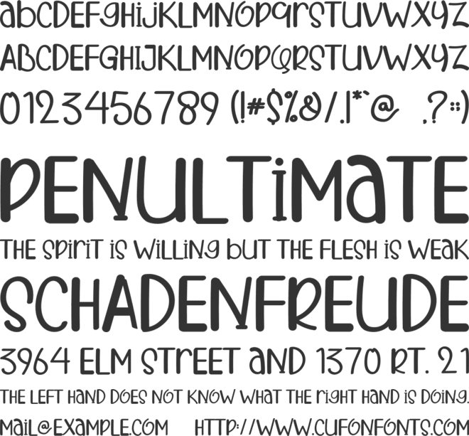 CARTOON MOREEN font preview