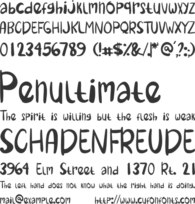 Winter Garden font preview