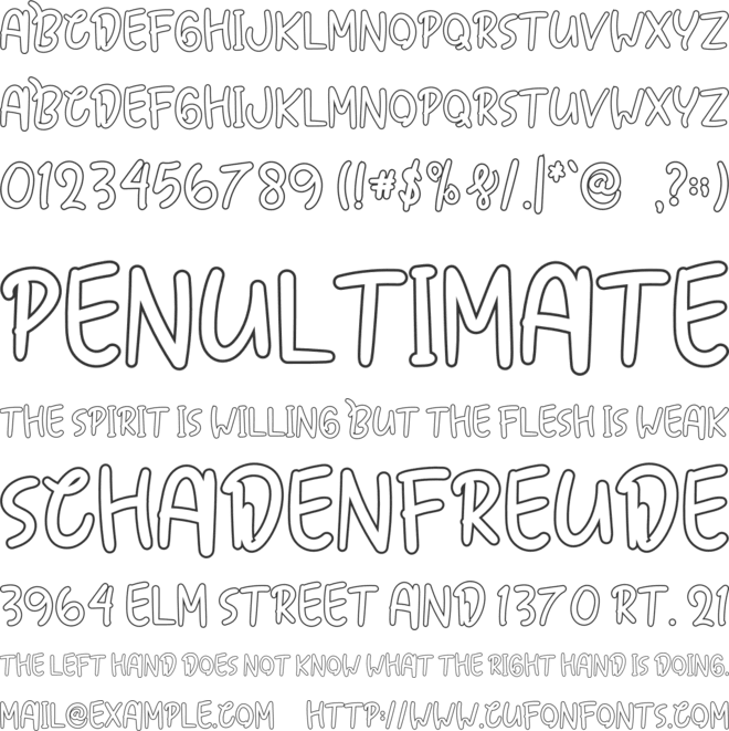 Summer Special Strok font preview