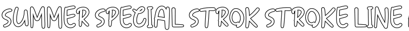 Summer Special Strok Stroke Line font