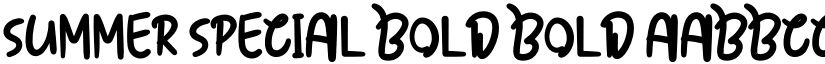 Summer Special Bold Bold font