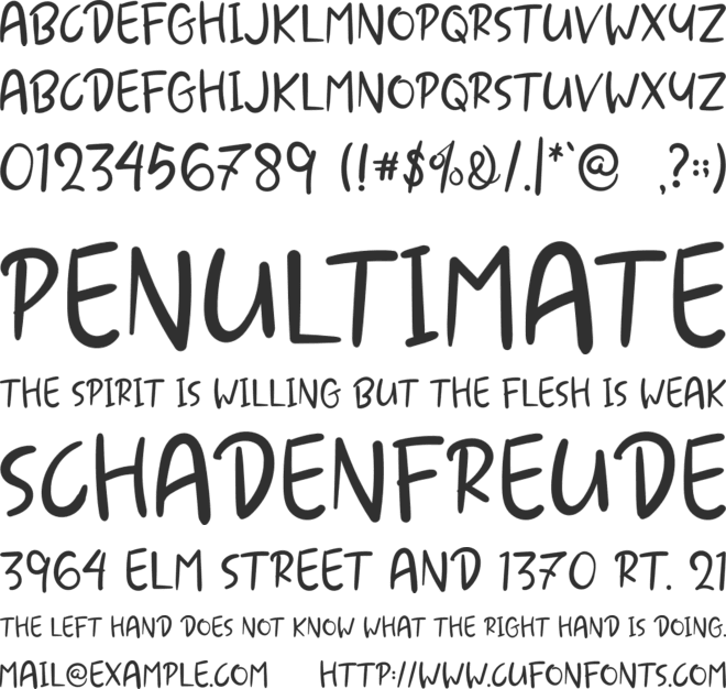 Fresh Cherry font preview