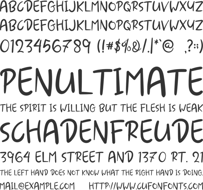 Fresh Cherry font preview