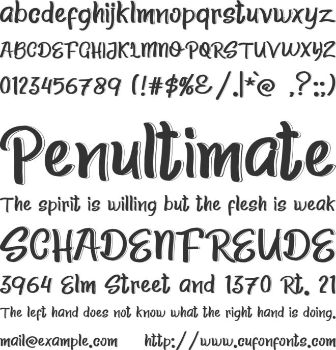 Slim Summer font preview