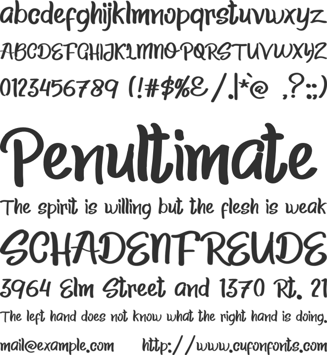 Bollatala font preview