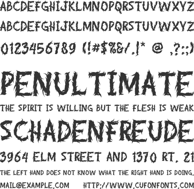 Bogarts Metal font preview