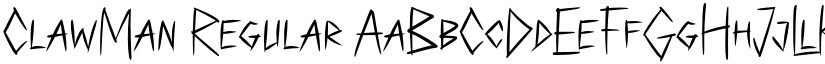 ClawMan Regular font