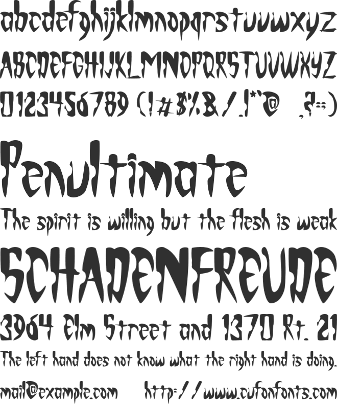 Monsterious font preview