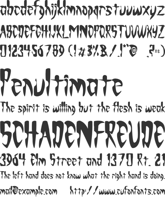 Monsterious font preview