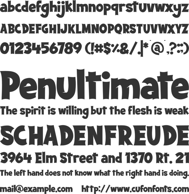 Scary Dream font preview