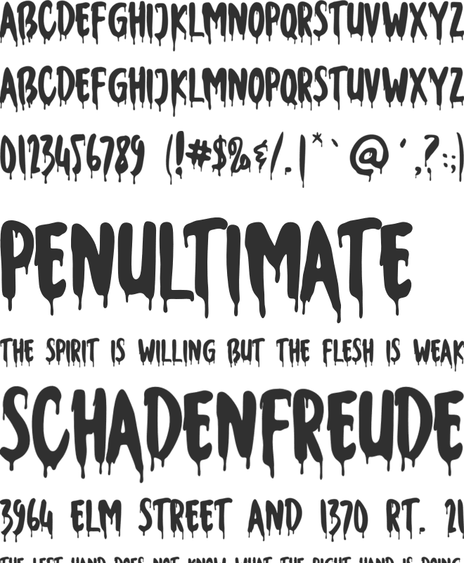 Wicked Tricker font preview