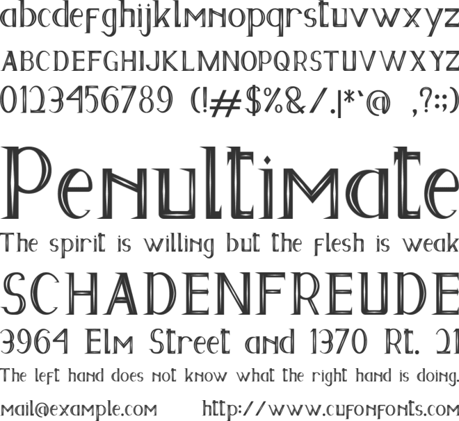 Psychopath font preview