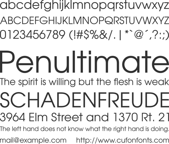TeX Gyre Adventor font preview