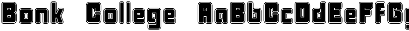 Bonk College font
