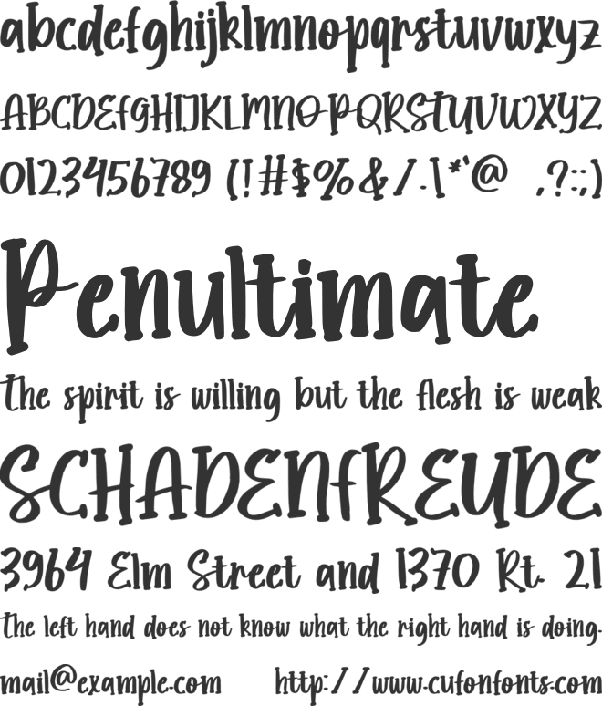 Ghostly font preview