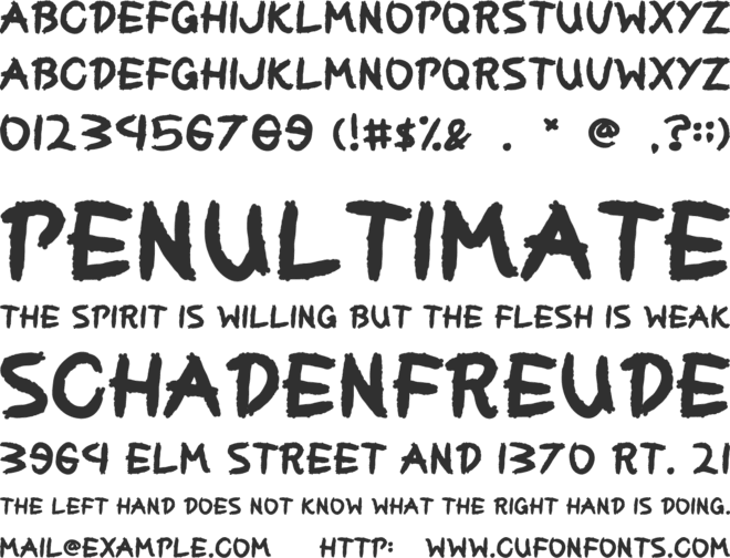 Craiyound font preview