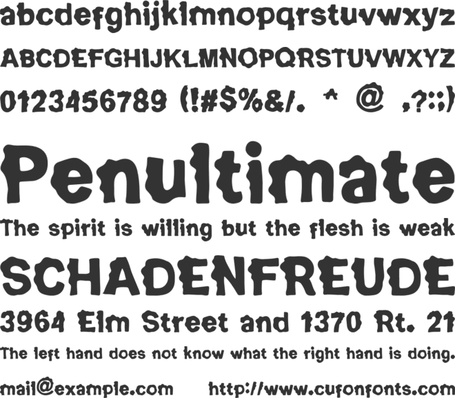 Ghostbumps font preview