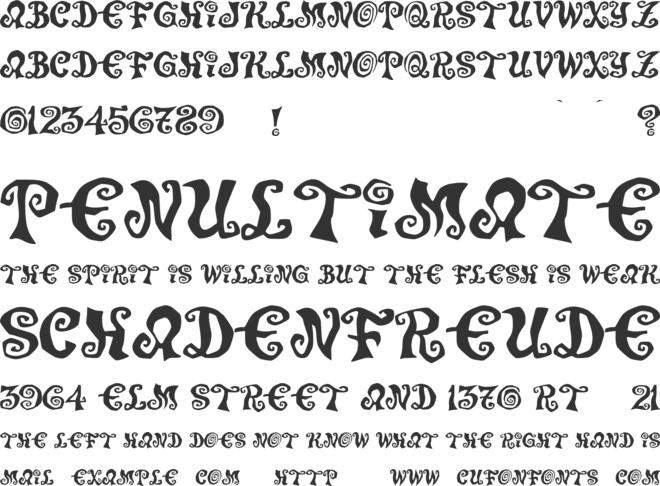 JMH Pumpkin font preview