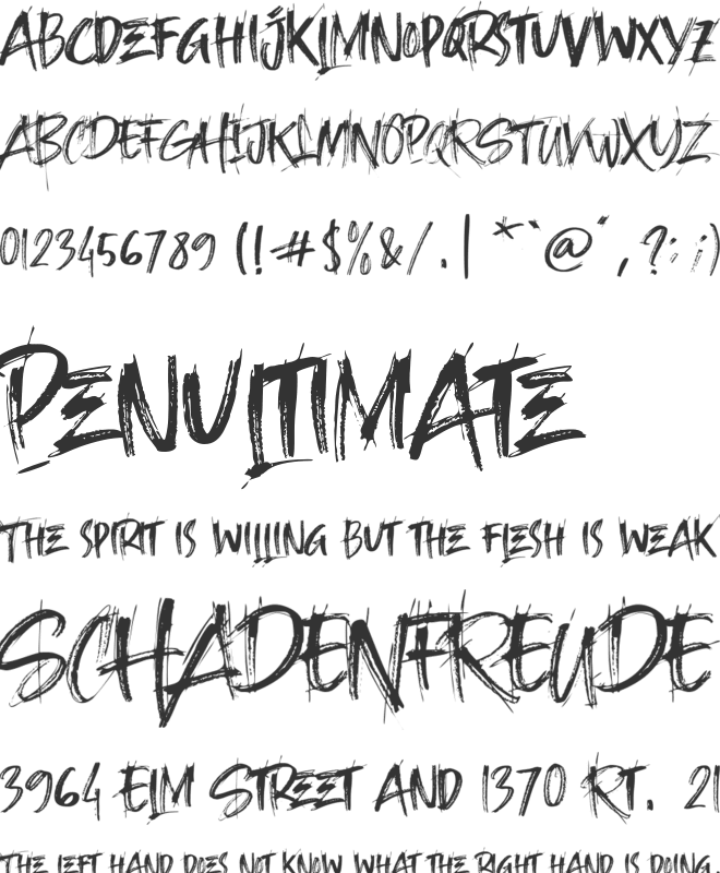 Whiplash font preview