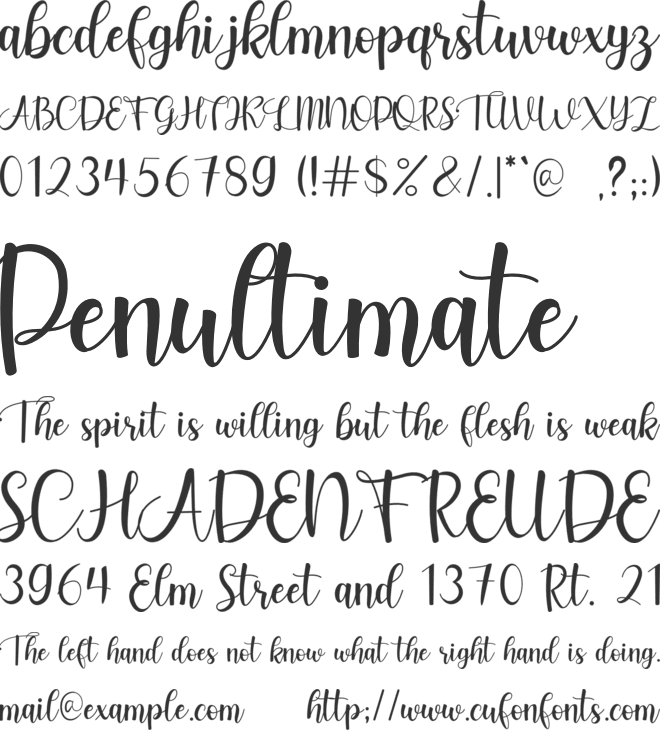 Sweet Story font preview