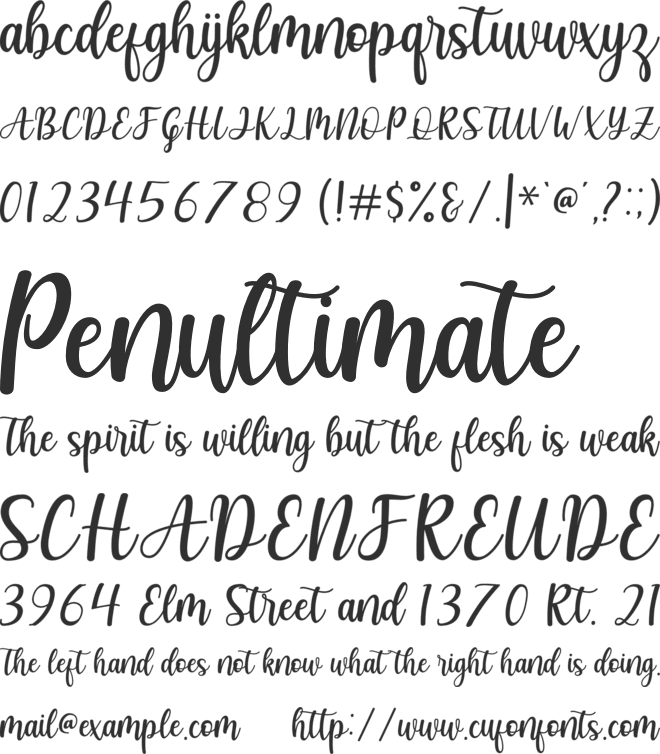 Marcella font preview