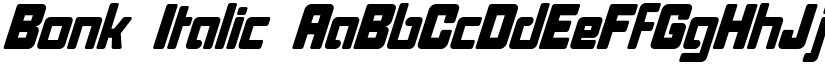 Bonk Italic font