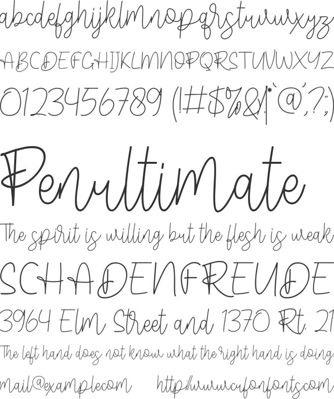 Veronica font preview