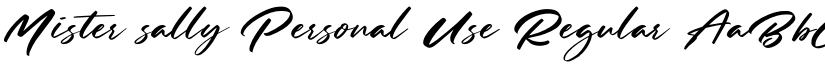 Mister sally Personal Use Regular font