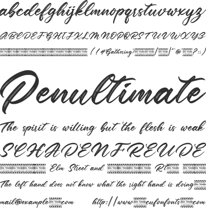 Gathering Personal Use font preview