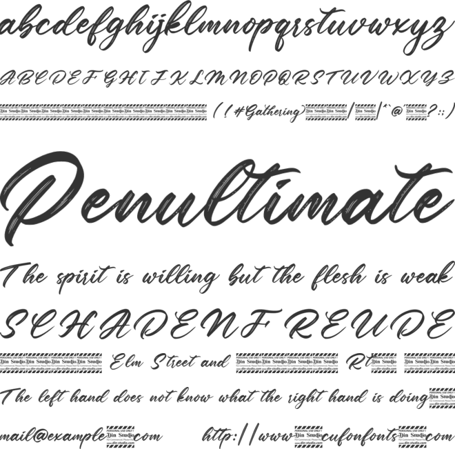 Gathering Personal Use font preview