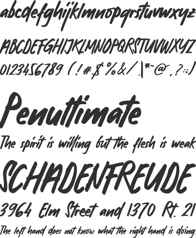 Youthink font preview