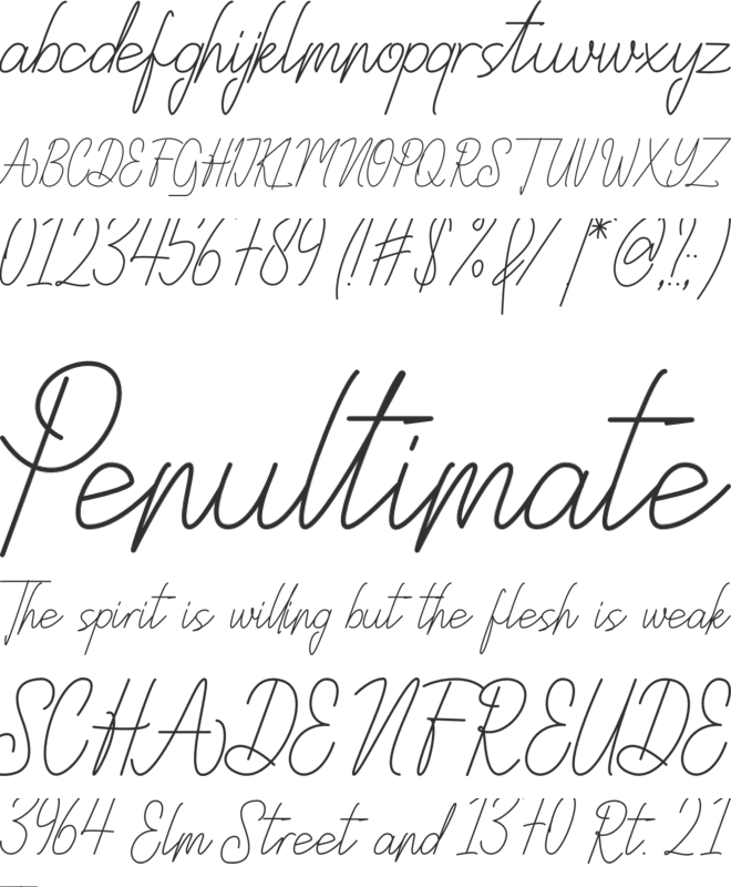 Qittuny font preview