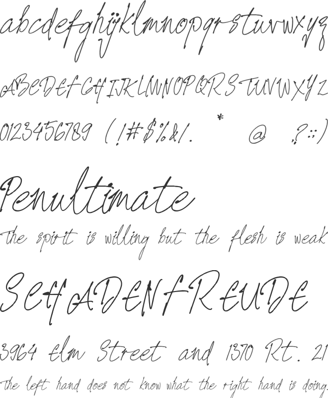 Prizertiez font preview