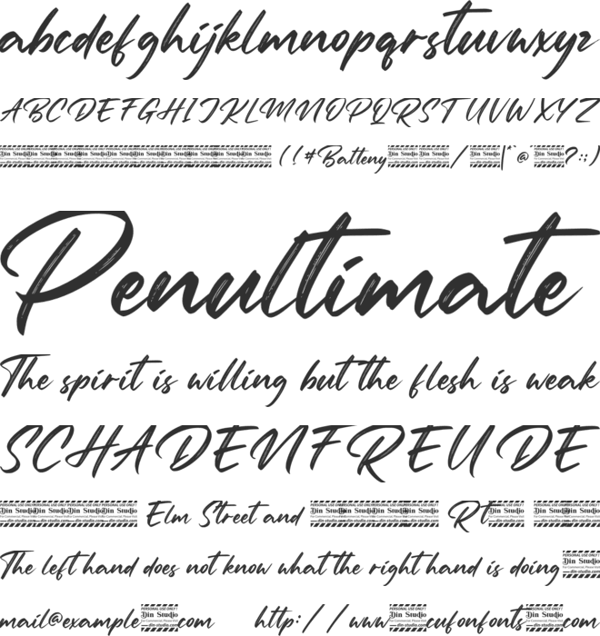 Batteny Personal Use font preview