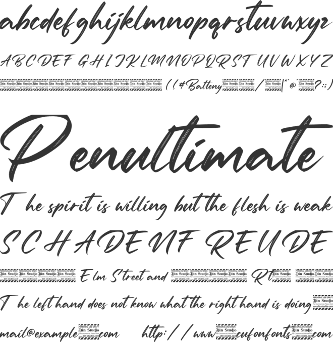 Batteny Personal Use font preview