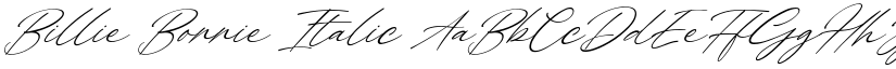 Billie Bonnie Italic font