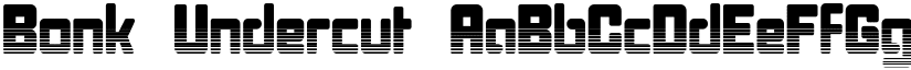 Bonk Undercut font