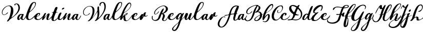 Valentina Walker Regular font