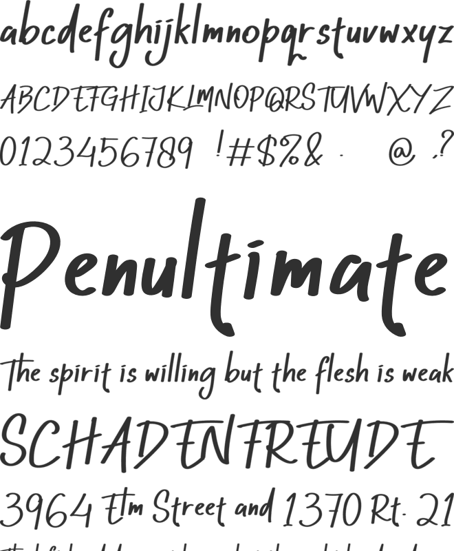 Rosther font preview