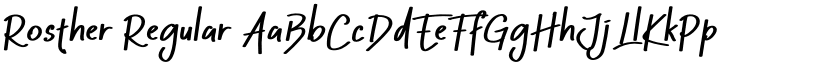 Rosther font download
